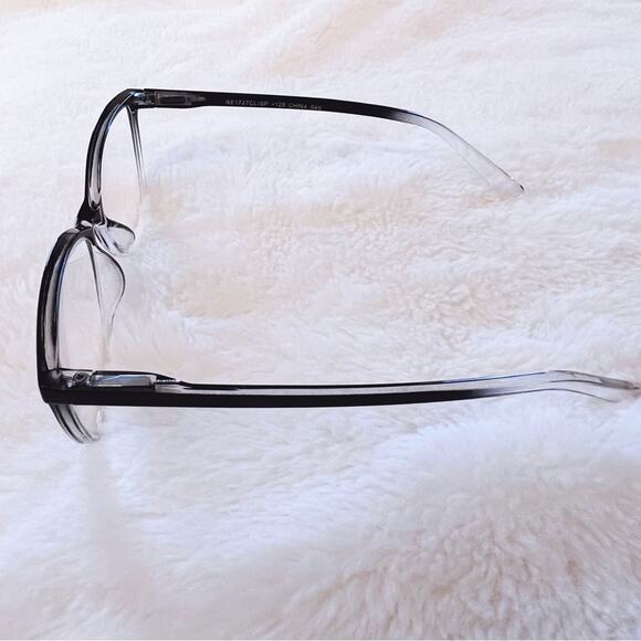 Emma Clear & Black Two Tone Reader Glasses - Picture 3 of 14